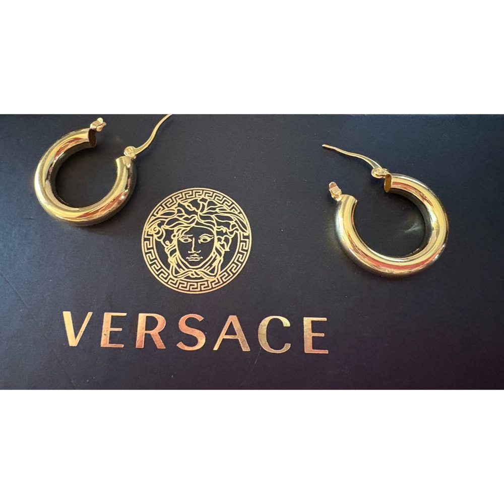 NEW Large Women’s 18k Gold Filled 22mm Tubular Chunky Hoop Earrings